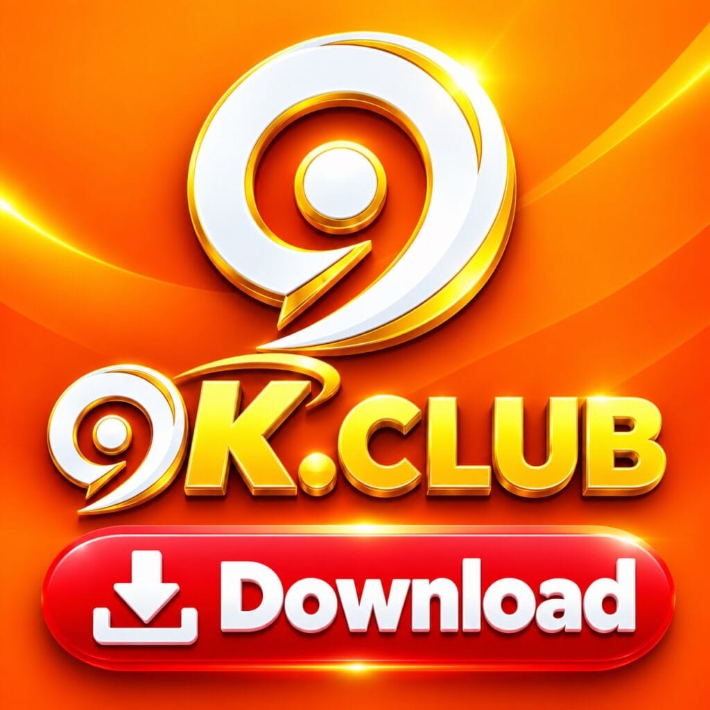 9K Club app download and game interface on mobile phone
